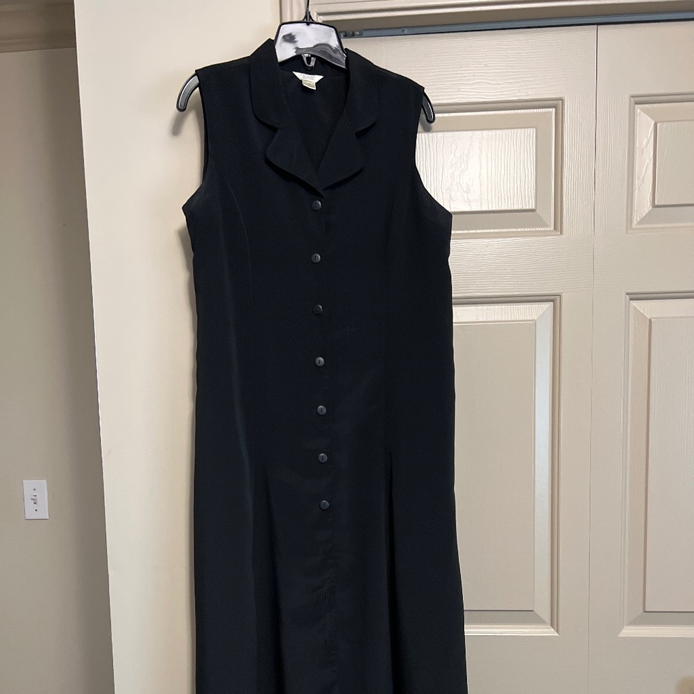 Black button down dress